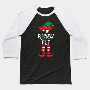 Rugby Elf Matching Family Christmas Baseball T-Shirt